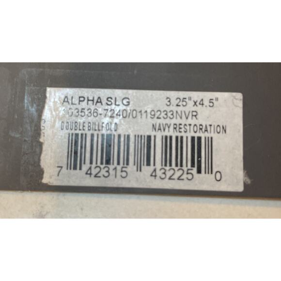 TUMI ALPHA SLG Black Blue Camo Double Billfold Wallet NEW Fast Ship - Picture 4 of 9